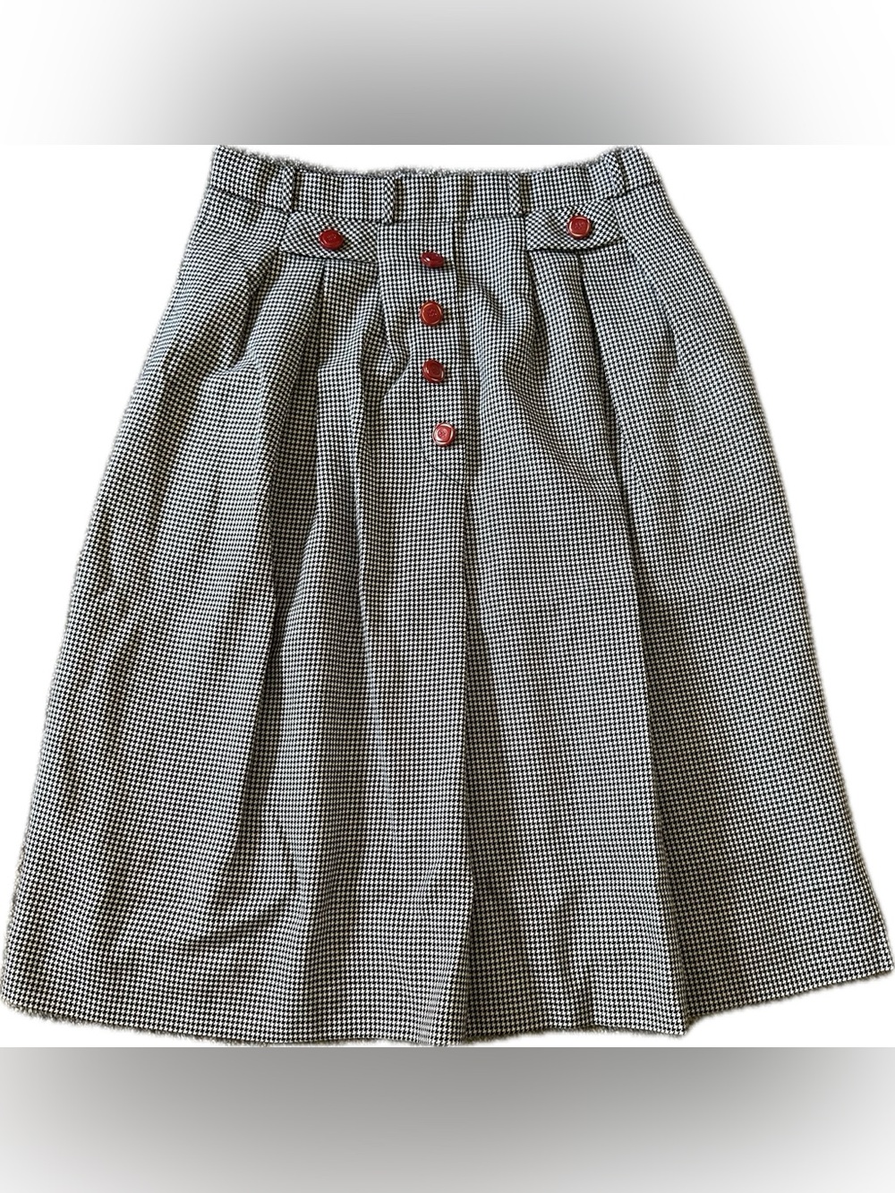 Vintage Houndstooth Pencil Skirt